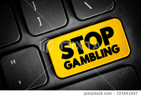 Stop Gambling text button on keyboard, concept background Stop Gambling text button on keyboard, concept background 103841897
