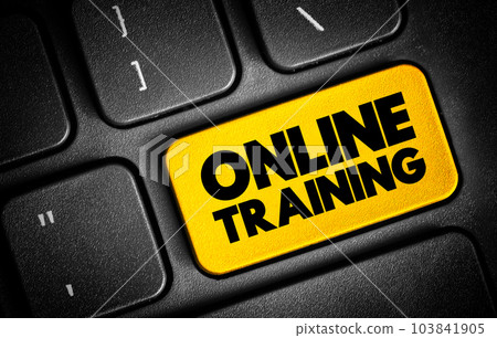 Online Training text button on keyboard, concept background 103841905