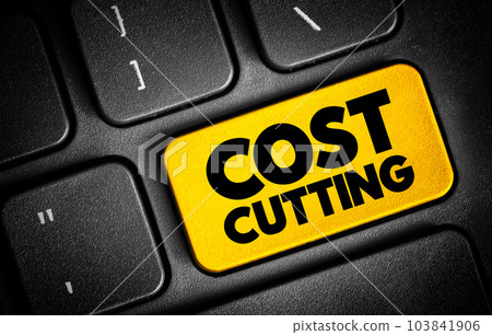 Cost Cutting text button on keyboard, concept background 103841906
