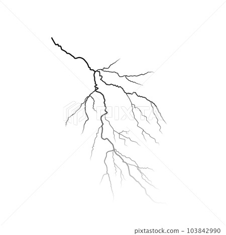 lightning silhouette. Element for thunderstorm design. Vector illustration EPS10 103842990