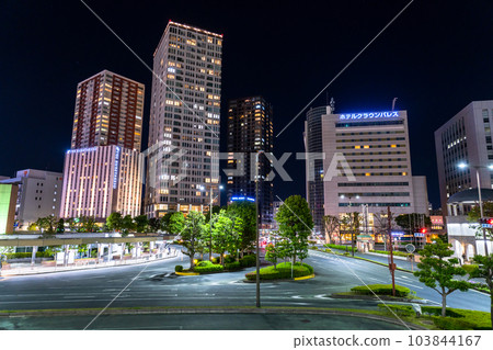 《靜岡縣》濱松站前城夜景 103844167
