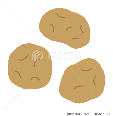 Hand drawn vector illustration of potato Hand drawn vector illustration of potato 103844977