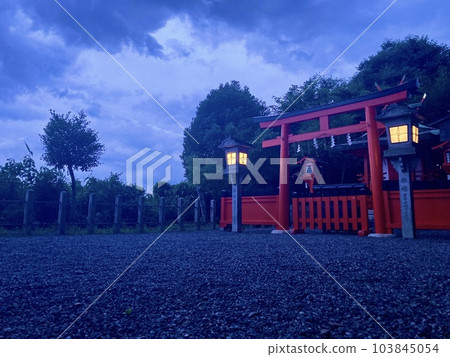Dusk at Yoshida Shrine, Kyoto 103845054
