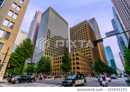 轉為日本東京市容5級4個多星期...從“大手町站前”十字路口看建築群=6月7日 轉為日本東京市容5級4個多星期...從“大手町站前”十字路口看建築群=6月7日 103845333