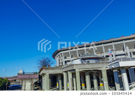 [Urban scenery of Kanagawa] Urban scenery around Shin-Yokohama Park (Nissan Stadium) 103845414
