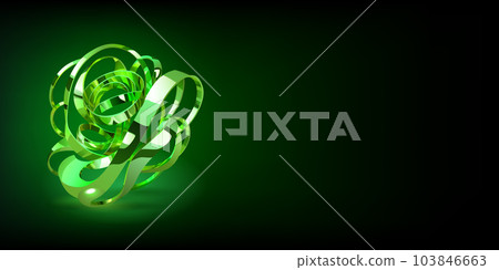 Abstract background with a figure of intertwined metallic ribbons Abstract background with a figure of intertwined metallic ribbons 103846663