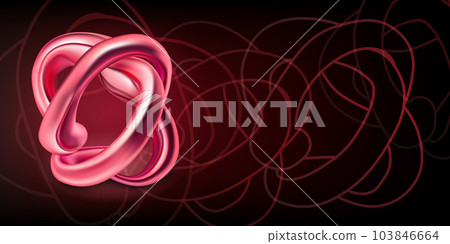 Abstract background with a figure of colored twisted knot Abstract background with a figure of colored twisted knot 103846664