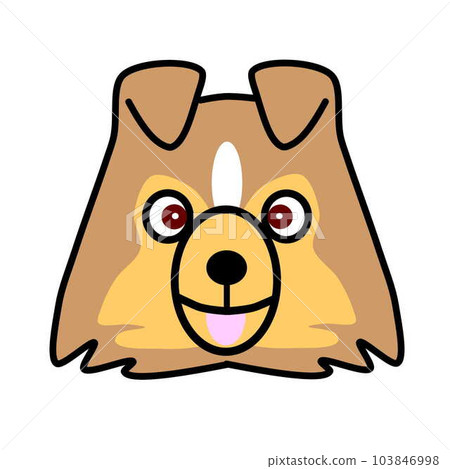 Collie looking straight ahead Tongue sticking out icon/for GIF animation Collie looking straight ahead Tongue sticking out icon/for GIF animation 103846998
