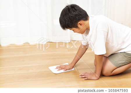 Boy wearing a rag Boy wearing a rag 103847593