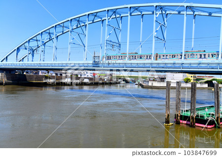 江戶川第一橋/從下游看舊江戶川周邊地區（千葉縣浦安市）[2023年6月] 103847699