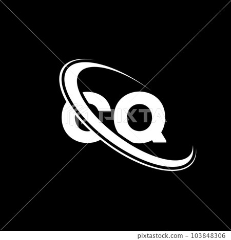 CQ logo. C Q design. White CQ letter. CQ/C Q letter logo design. Initial letter CQ linked circle uppercase monogram logo. 103848306