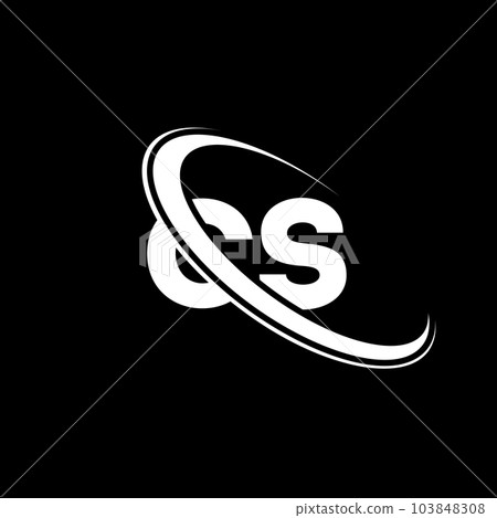 CS logo. C S design. White CS letter. CS/C S letter logo design. Initial letter CS linked circle uppercase monogram logo. 103848308