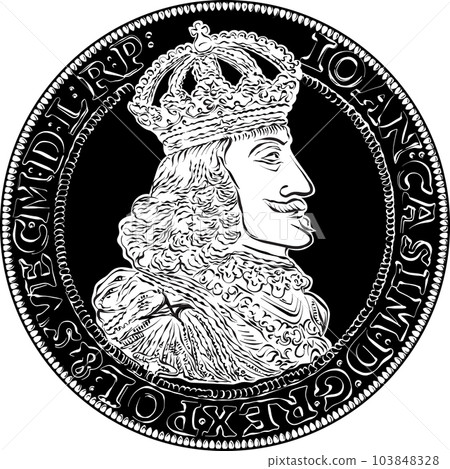 Gold double ducat of John II Casimir Vasa 103848328