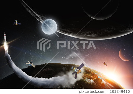 Image of outer space. . Mixed media 103849410