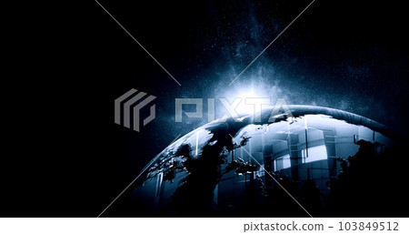 Global technologies concept. Elements of the image furnished by NASA 103849512