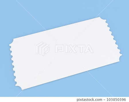 Tear-off paper coupon blank on a blue background. Tear-off paper coupon blank on a blue background. 103850396