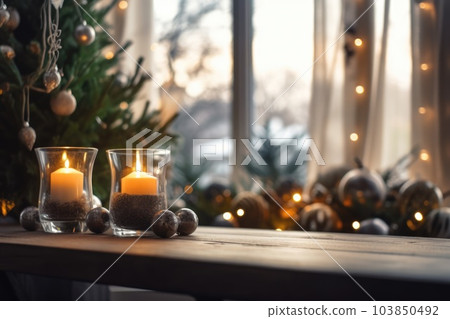 Christmas decoration in living room interior 103850492