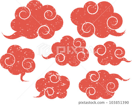 Chinese-style cloud illustration stamp seal engraving Chinese-style cloud illustration stamp seal engraving 103851390