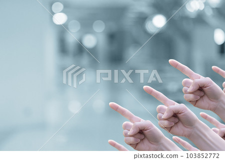 Concept of hand pointing direction. Concept of hand pointing direction. 103852772