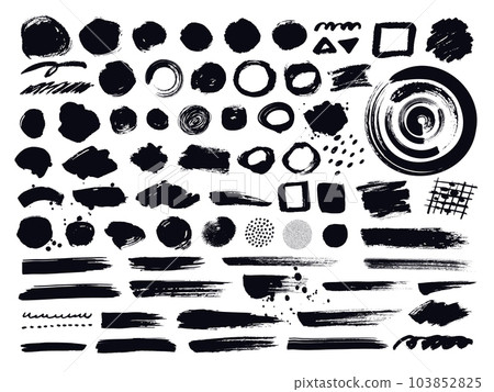 墨刷和油漆紋理集 103852825