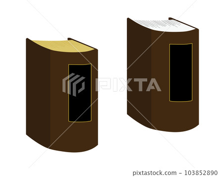 Illustration set of closed new encyclopedia and old encyclopedia (no letters, no main lines) Illustration set of closed new encyclopedia and old encyclopedia (no letters, no main lines) 103852890