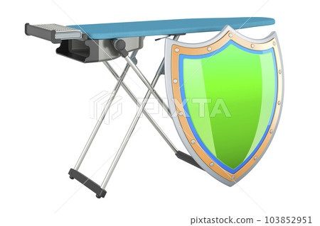 Ironing Board with shield, 3D rendering Ironing Board with shield, 3D rendering 103852951