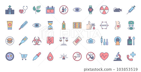 Medical Vector Icons Set 103853519