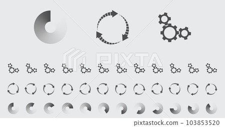 Circular Loading Buffering Icons Vector Set Circular Loading Buffering Icons Vector Set 103853520