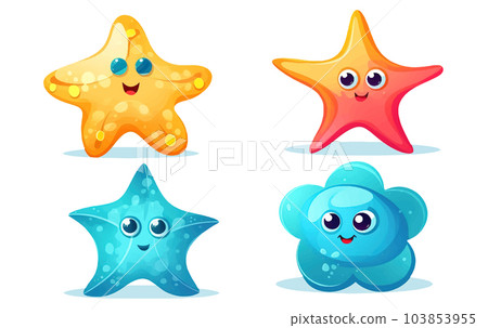 set vector illustration of fishstar collection isolated on white background set vector illustration of fishstar collection isolated on white background 103853955