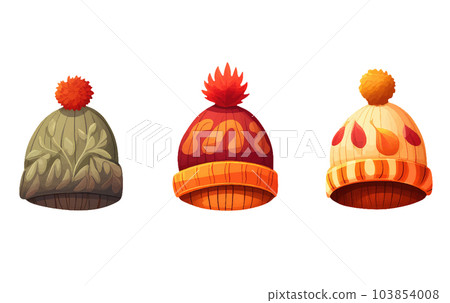 set vector illustration of casual autumn outfit elements isolated on white baclground 103854008