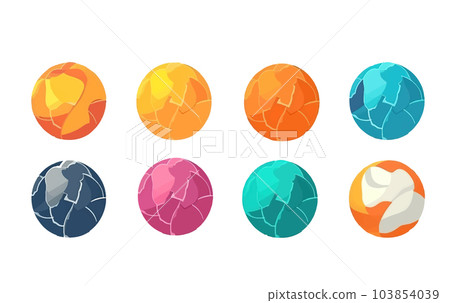 ui set vector illustration of colorful beach ball isolated on white background 103854039