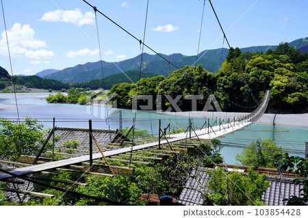 Shiogo Suspension Bridge, Kawanehon Town, Haibara District, Shizuoka Prefecture 103854428