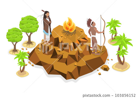 3D Isometric Flat Vector Conceptual Illustration of Maya Characters 3D Isometric Flat Vector Conceptual Illustration of Maya Characters 103856152