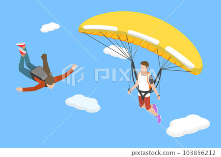 3D Isometric Flat Vector Conceptual Illustration of Parajumping 3D Isometric Flat Vector Conceptual Illustration of Parajumping 103856212