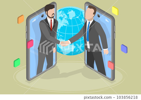 3D Isometric Flat Vector Conceptual Illustration of Peer To Peer Business Model 3D Isometric Flat Vector Conceptual Illustration of Peer To Peer Business Model 103856218