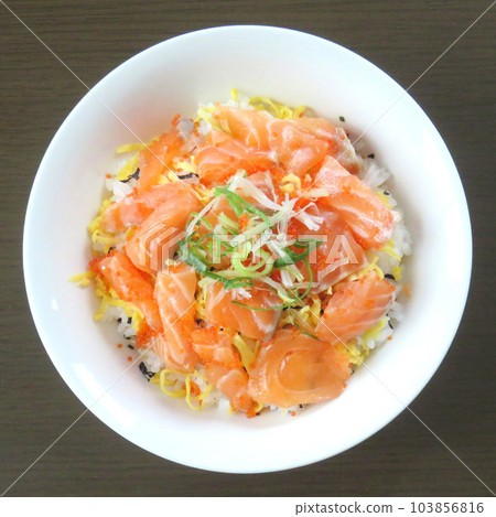 Salmon rice bowl 103856816