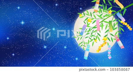 Tanabata night sky milky way background Tanabata night sky milky way background 103858087