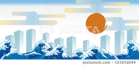 日本東京街頭的插圖 日本東京街頭的插圖 103858094