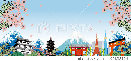 日本東京街頭的插圖 103858104