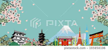 Illustration of the streets of Tokyo, Japan 103858106