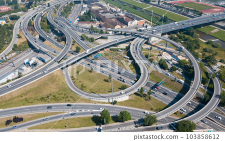 Highway interchange in Barcelona 103858612