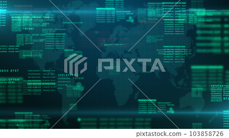 Technology Digital Cyberspace with Digital Data Abstract Background, Data Analysis, and Global Network Connections 3d rendering 103858726