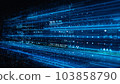 Big data Connection and Data Analysis, Technology Digital, Technology Digital Cyberspace with Particles and Digital Data, Technology Abstract Background Concept, 3d rendering 103858790