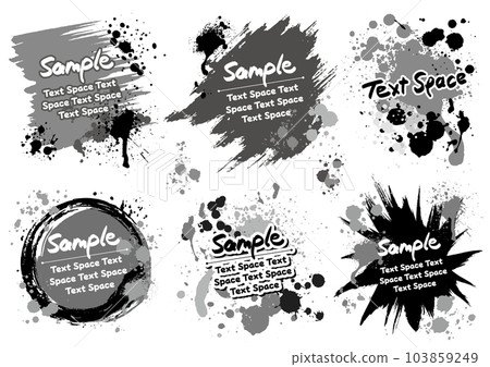 A frame set with monochrome paint applied with a brush or spray A frame set with monochrome paint applied with a brush or spray 103859249