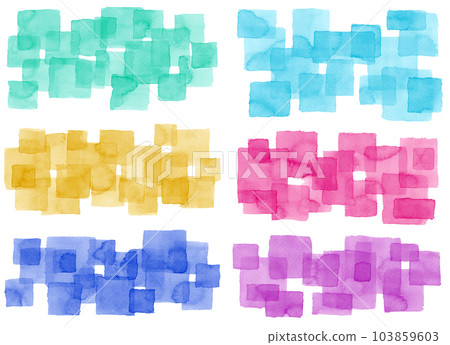 Watercolor material set hand-painted paint decoration headline treatment 103859603