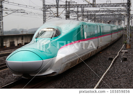 Tohoku Shinkansen E5 Series Nasuno train arriving at Nasushiobara Station (Nasushiobara City, Tochigi Prefecture) 103859856