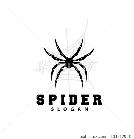 Spider Logo, Insect Animal Vector, Premium Vintage Design, Icon Template Symbol Spider Logo, Insect Animal Vector, Premium Vintage Design, Icon Template Symbol 103862908