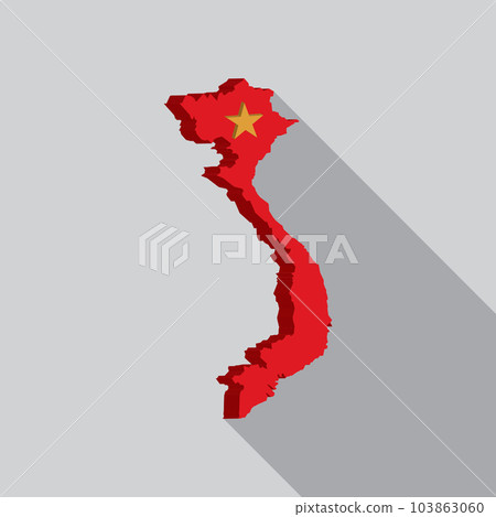 VIETNAM map abstract  icon 103863060