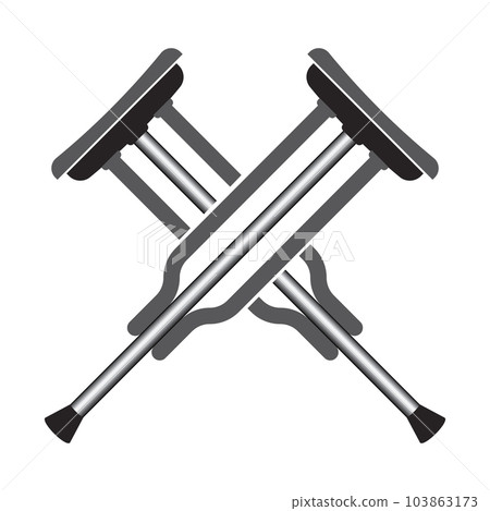 Crutch vector icon 103863173