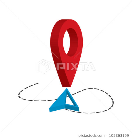 Navigation, GPS Route icon 103863199